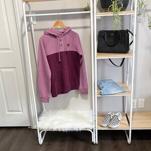 Two-Tone Pink and Purple Hoodie